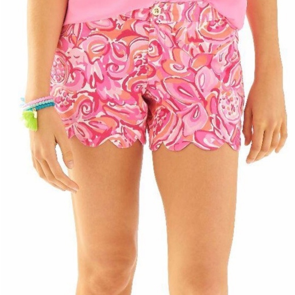 Lilly Pulitzer Buttercup‎ Scalloped Floral Shorts Size 6